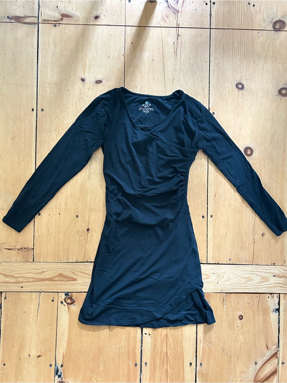 KUHL Black Long-Sleeve Wrap-Style Women’s Dress